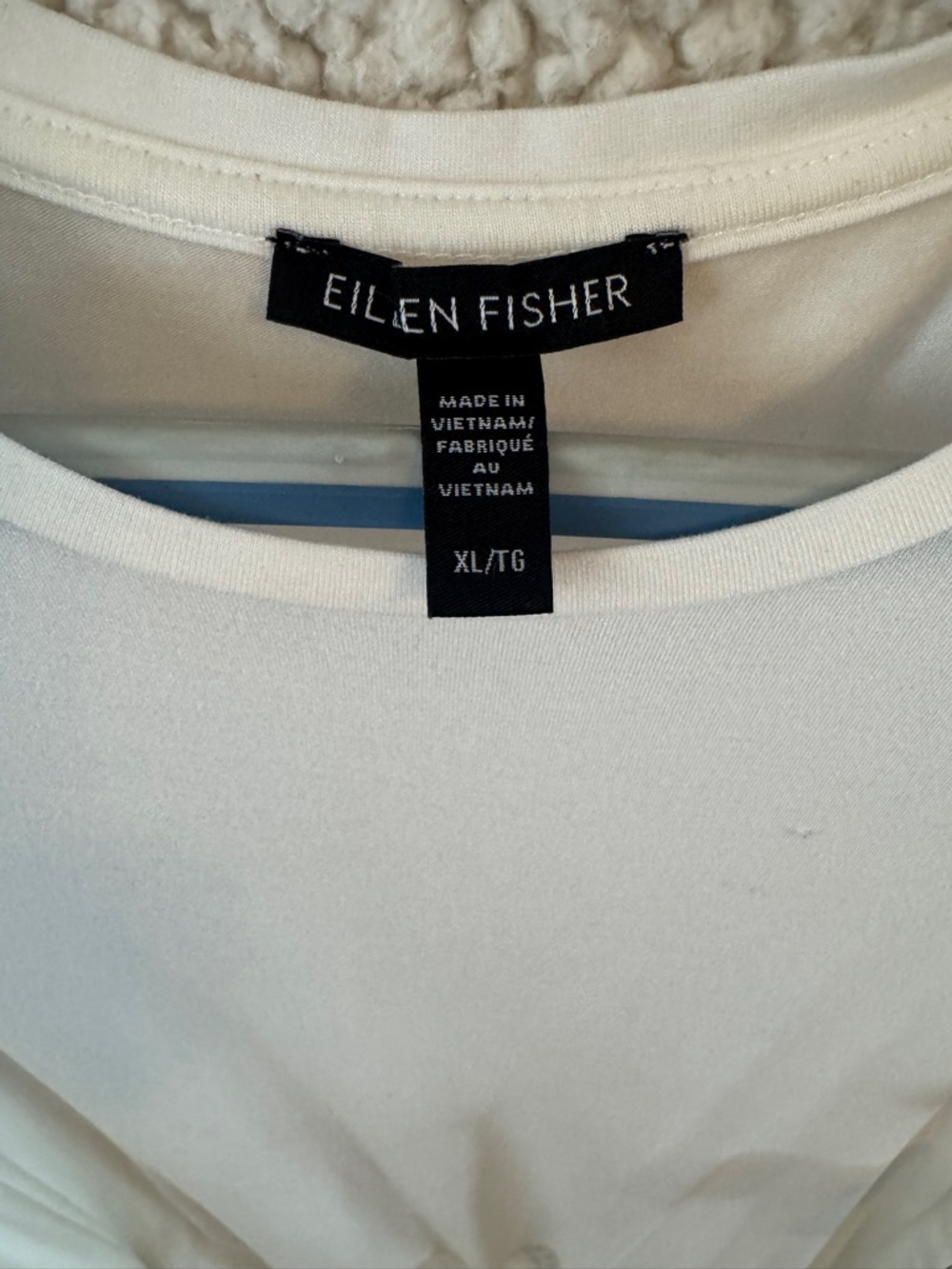 Eileen Fisher Ivory Crew Neck Top